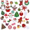 36pcs Christmas Iron on Patches Embroidered Sew Applique Repair Patch for Craft, Clothing, Decoration and DIY Christmas Gifts